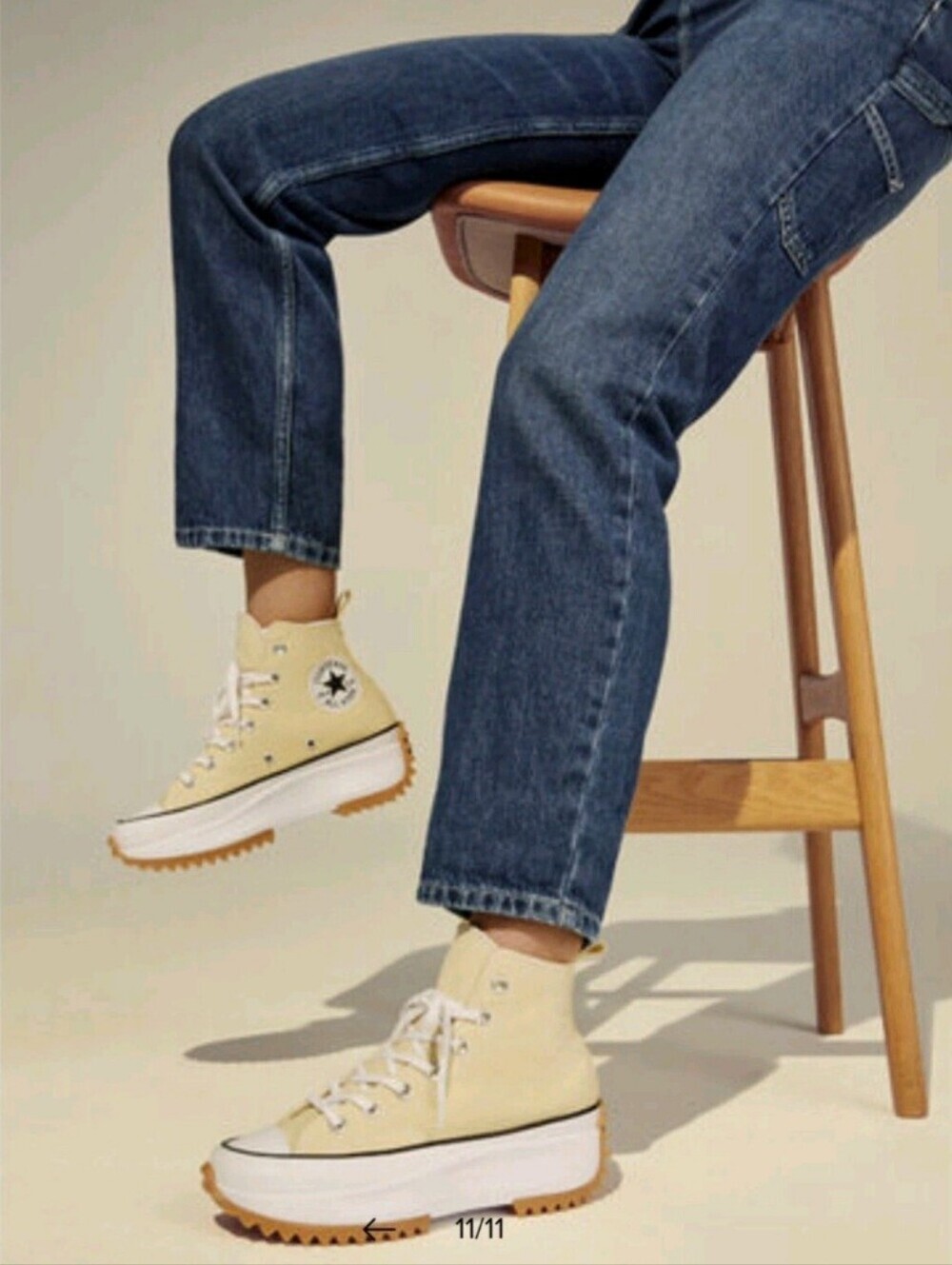 Converse Chuck Taylor All Star Run Star Hike Platform High Top Beige Unisex.